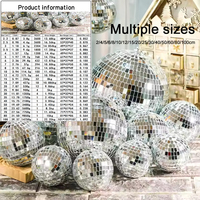 LUYI Boule disco miroir suspendue de 2/4/6/10/15/20/25/30/40/50/60/80/100 cm pour la décoration de la maison, des fêtes, des festivals et de Noël