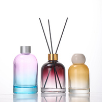 Flacon pulvérisateur en verre de luxe dégradé de couleur pour parfum, diffuseur à roseaux, vide, 50 ml, 180 ml, vente en gros