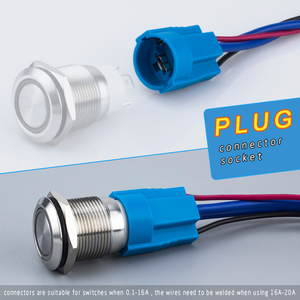 زر كهربائي 19Q-K40، زر تشغيل من الفولاذ المقاوم للصدأ، زر صغير 250 فولت - Product Image 1