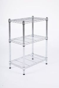 Hot bán thép hiện đại 3-Tier dây Kệ Rack hiển thị chất lượng cao Chrome mạ đứng loại cho các hộ gia đình chứng nhận NSF - Product Image 2