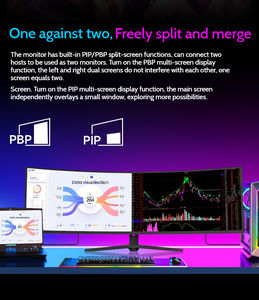 Monitor Panel HVA Lengkung 49" 1500R yang Dapat Disesuaikan, 240Hz, Kontras <span class=keywords><strong>3000</strong></span>:1, FreeSync Premium, Langsung dari Pabrik untuk Bisnis & Gaming - Product Image 3