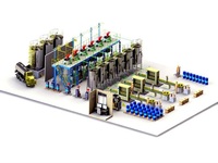Usine de mélange d'huiles lubrifiantes avec réservoir de mélange avancé, système de dosage automatique des additifs, système de filtration et contrôle précis de la température