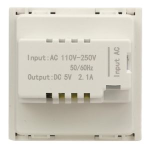 Para YUADON Dual USB Cassette enchufe de pared 45*45 DC 5V-2.1a cargador enchufes eléctricos 2 salidas de CA 2 USB para RV Home UK <span class=keywords><strong>Soc</strong></span> - Product Image 3