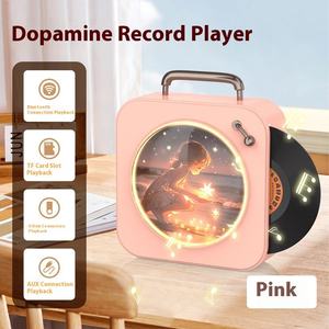 Moon Star Ambient <b>Light</b> <b>Speaker</b> Retro Vinyl Record Player Design, High-Quality Small Wireless Audio for Birthday Gifts - Product Image 6