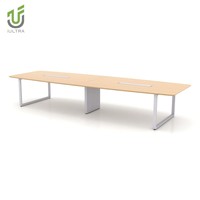 Meubles de bureau commerciaux iULTRA, table de salle de réunion modulaire en forme de U avec ensemble de chaises