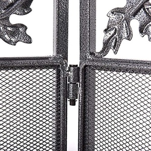 59X29in interior 3 Panel de Metal chispas chimenea paneles chimenea pantalla con cubierta de malla de fuego lugar <span class=keywords><strong>cerca</strong></span>. - Product Image 4