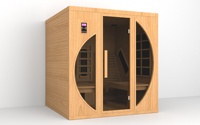 Prix d'usine Sauna infrarouge Sauna intérieur en bois massif pruche 2 personnes Salle de sauna sec infrarouge lointain sain