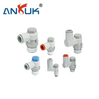 ANRUK KLA1 avec capuchon anti-poussière, type droit, 10 bars, pour ligne d'assemblage, régulateur de débit d'air de qualité industrielle