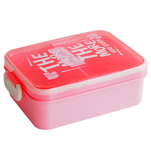 Customized <b>Microwaveable</b> Double Layer Bento <b>Box</b> Plastic Japanese Style <b>Lunch</b> <b>Box</b> For Students And Office Workers - Product Image 4