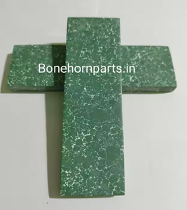 Escamas de mango de cuchillo de piedra reconstituida pulida ecológica para manualidades naturales, elegante cuerno de vaca, diseño de cuerno de búfalo único - Product Image 2