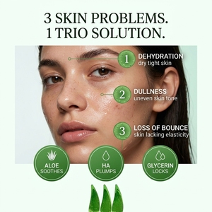 Gel de <span class=keywords><strong>Aloe</strong></span> <span class=keywords><strong>Vera</strong></span> Orgánico de Alta Pureza (99%), Hidratante Facial, Calmante y Blanqueador, Vegano, para Todo Tipo de Piel - Marca Coreana - Product Image 4
