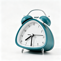 Jam Alarm Logam Estetis Siap Kirim, Layar Dapat Diredupkan Fungsi Snooze Jam Meja Senyap untuk Meja Samping Tempat Tidur Hadiah Rumah