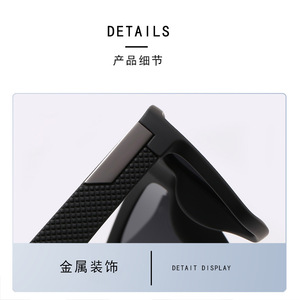 Nouvelles lunettes de soleil carrées rétro pour hommes, verres polarisés UV400, monture en plastique et métal, type 3, protection solaire, monture en PC, verres TAC - Product Image 2