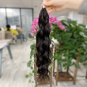 Cheveux humains brésiliens naturels pour crochet, pré-bouclés, ondulés, avec nœuds miracle, non traités - Product Image 2