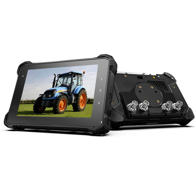 M12 Rugged Linux Industrial Tablet 7" 800cd/m MIL-STD-810G IP67 Quad 5000mAh Wi-Fi/4G/BT Farming Vehicles QT Supported RS232