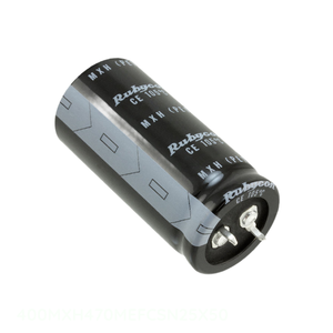 ตัวเก็บประจุแบบมีรูสำหรับ400MXH470MEFCSN25X50ผ่านรูโหว่470 uF 20% 400V แบบสแนป th 470 uF - Product Image 1
