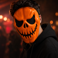 Masque intégral personnalisé en plastique pour fête d'Halloween, déguisement de fantôme, diable, ou citrouille Jack, pour farces et effets d'horreur DIY