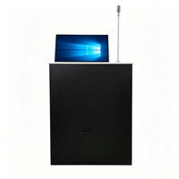 Nuevo Monitor Eléctrico de Altura Ajustable con Micrófono Integrado y Placa de Identificación Electrónica para Conferencias en Oficinas sin Papel