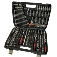 Ensemble de mécanicien de 216 pièces, kit de clés à couple élevé portable, étui rigide pour l'entretien des voitures et des motos, multifonctionnel, en acier au carbone GS