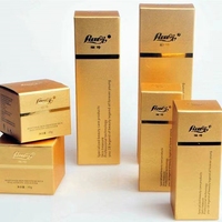 Emballage cosmétique en carton recyclé gaufré à dégradé mat, logo personnalisé, boîte à rabat pour sérum et lotion pour soins de la peau