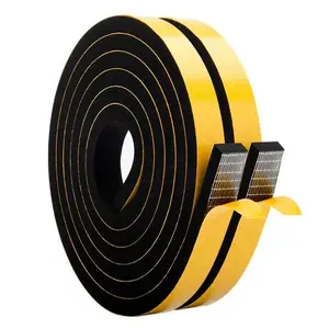 Door Window Foam Sticky Tape Roll CR Neoprene Rubber Sealing Strip For Refrigerator