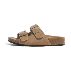 2025, <span class=keywords><strong>Sandalias</strong></span> planas Birkenth para mujer, diseño de punta abierta, cuero completo con plataforma inferior gruesa, tendencia de moda sin cordones para exteriores de verano - Product Image 5