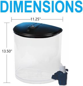 パワーフィルター、LED照明、フィルターカートリッジの1年間の供給、クリアベッタ水槽を備えた<span class=keywords><strong>3</strong></span>.5ガロン水族館 - Product Image 2