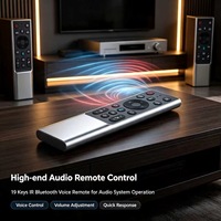 Control Remoto por Voz Infrarrojo de 19 Teclas con Carcasa de Aleación de Aluminio para Equipos de Audio Estéreo de Alta Gama para el Hogar, OEM ODM Personalizado JCXK