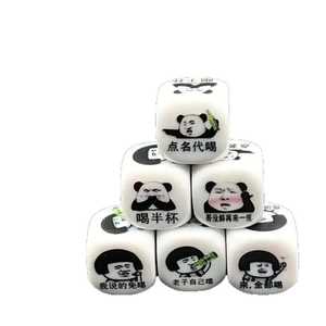 Drinking Game Dice White Six Sided 7 Pieces For Party <b>Entertainment</b> Props - Product Image 1