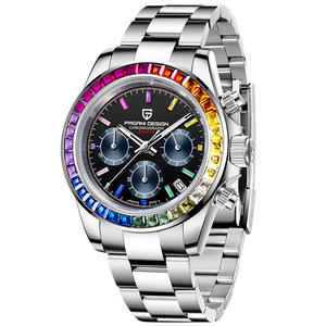 นาฬิกา1644อุกกาบาตหน้าปัดหรูหรานาฬิกาควอตซ์คริสตัลแซฟไฟร์สแตนเลสกันน้ำโครโนกราฟ - Product Image 6