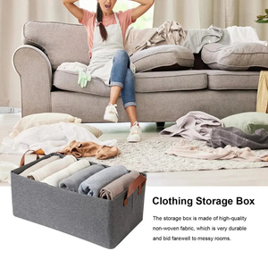 Caixa de armazenamento de roupas dobrável gaveta catiônica grande capacidade guarda-roupa doméstico jeans portátil caixa de armazenamento oxford - Product Image 2