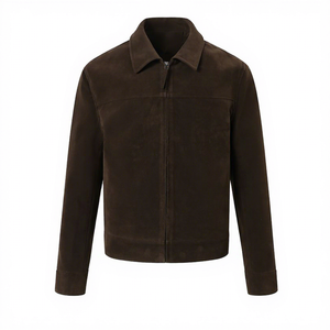 Veste en jean pour homme, style streetwear, avec fermeture éclair, col rabattu, coupe classique, pour l'hiver - Product Image 1
