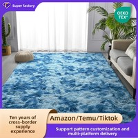 Tapis pliable tie-dye best-seller pour salon, tapis à poils longs épaissis, lavable en machine, tapis de sol multi-usages