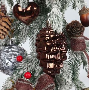 Wholesale Glass-blown <b>Pinecone</b> Shaped Christmas Glass Hanging Ornaments for Christmas Holiday - Product Image 3