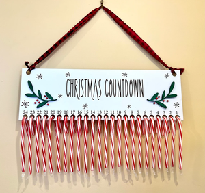 Novedoso Calendario <span class=keywords><strong>de</strong></span> Adviento Navideño para Colgar en Casa, con 24 Soportes para Bastones <span class=keywords><strong>de</strong></span> Caramelo, Letrero Personalizado con Cuenta Regresiva para Navidad - Product Image 2