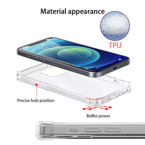 13 14 Pro Max Clear Coque 1.5mm TPU Airbag <span class=keywords><strong>Cover</strong></span> posteriore morbida antiurto per <span class=keywords><strong>iPhone</strong></span> custodia in cristallo antiurto <span class=keywords><strong>trasparente</strong></span> - Product Image 5