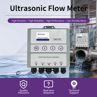 Débitmètre ultrasonique à pince haute précision 1 % DN25-DN2000, sortie Modbus RTU 4-20 mA pour solutions industrielles liquides et fluides