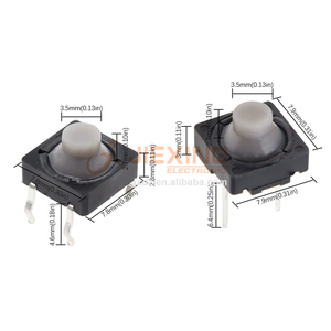 8*8 Silicone tact chuyển đổi TS-F004 8*8*5 im lặng nút phím chuyển đổi 4pin Dip 8x8 PCB núi mũ cao su - Product Image 3