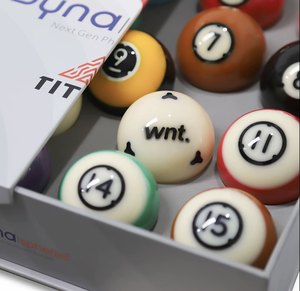 Ensemble de billes de billard Dynaspheres Titan WNT Crystal, billes officielles du World Nineball Tour, billes de billard professionnelles de 57,2 mm pour le jeu de 8 boules - Product Image 3