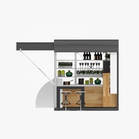 Warung kopi desain 3D Bar kopi luar ruangan truk toko teh gelembung