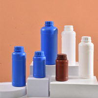 Vente en gros de bouteille vide en plastique HDPE de qualité alimentaire de 1litre avec bouchon à vis récipient pour produits chimiques shampooing liquide lavage à la main