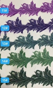 Handmade Pháp Vàng appliques và cắt tỉa biên giới ren vải với Thêu sequin hạt sinh thái thân thiện cho bán buôn Dresses - Product Image 6