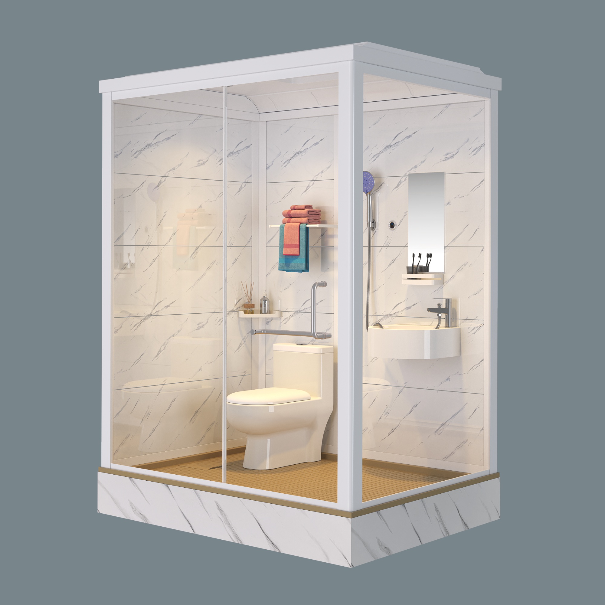 Prefab Bathroom Unit Comfortable and Convenient Shower Rooms 2