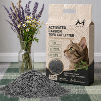 Litière pour chat en charbon de bois et soja personnalisable en gros, livraison rapide, forte absorption, litière pour chat en tofu, réponse rapide