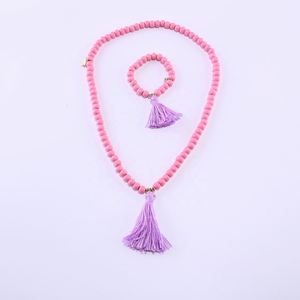 Boho Coloré En Bois Perlé Bijoux Vintage Charme Glands Pendentif Bohème Collier pour Femmes Fille - Product Image 5