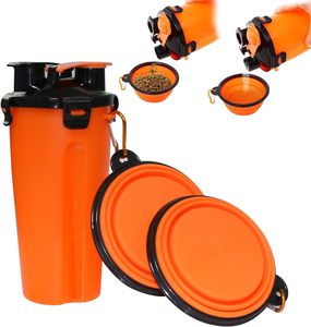 Nouvelle conception, gobelet à eau portable en plastique pour animaux de compagnie, distributeur de nourriture et d'eau, écologique, léger, réversible, 2 en 1 - Product Image 4