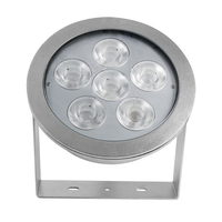 Luces LED para Fuentes de Acero Inoxidable 316L, DC24V, Alta Potencia, COB 100W, RGBW, DMX512/RDM, IP68, para Uso en Jardines, con Luz Subacuática