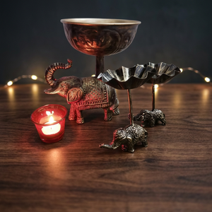 Autiraz ARD00040 Handcrafted Brass <b>Elephant</b> Lantern 1 Color Print New Arrival Traditional Ethnic Table Styling Diwali Home <b>Decor</b> - Product Image 2