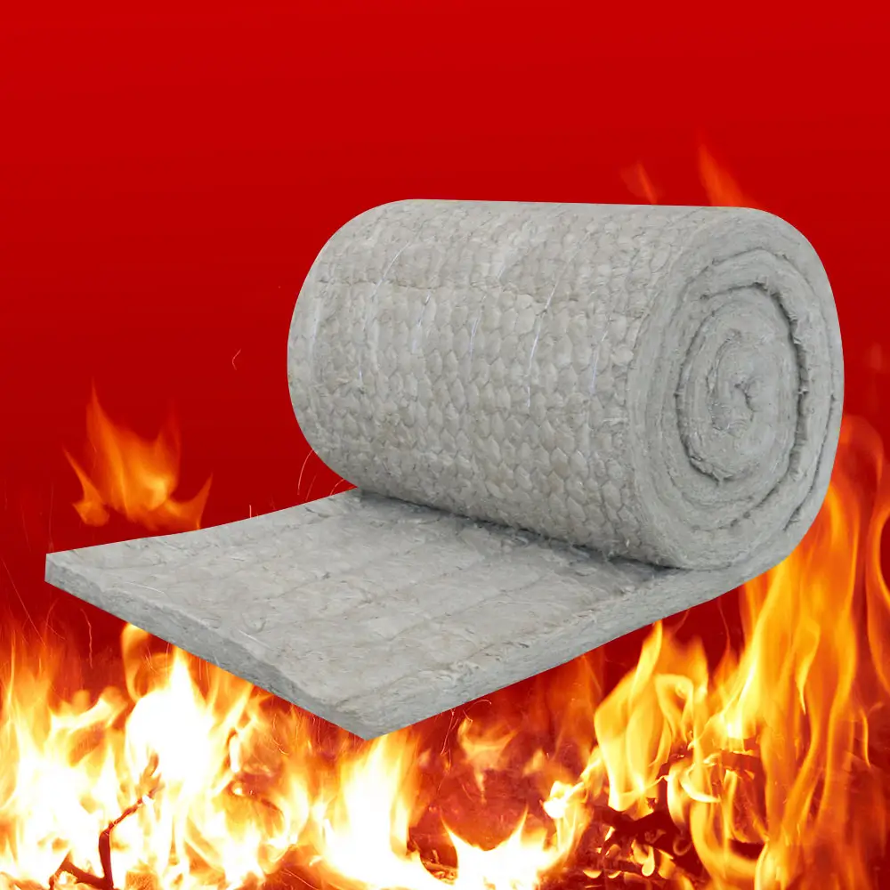 Aislamiento acústico térmico para lana de roca, manta de aislamiento de lana mineral, rollo de fieltro, 60kg/m3 80kg/m3 50mm 100mm, precio barato