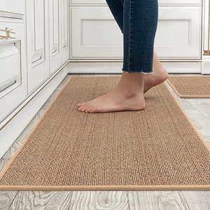 Custom Design Non-slip microfiber linen Kitchen Rug 3D Pattern Floor Washable Door Mat non slip Carpets And Rugs For Sale